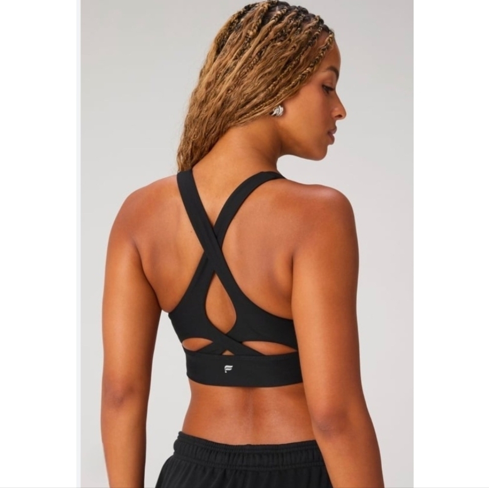 Fabletics No Bounce Black Sports Bra Small